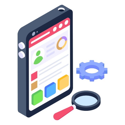 Interface utilisateur d’un site web sur un appareil mobile