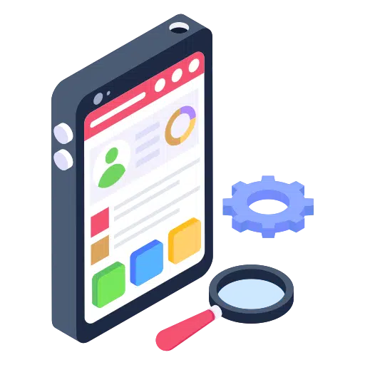 Interface utilisateur d’un site web sur un appareil mobile